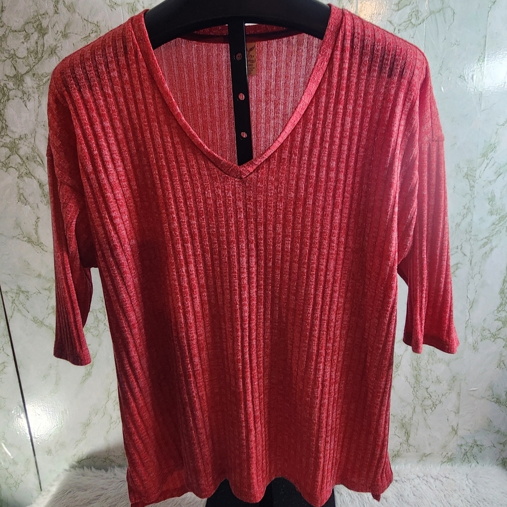 Faded Glory Ribbed Knit Top